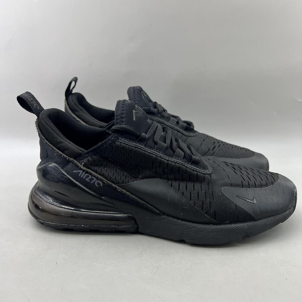 Nike Air Max 270 Running Shoes Women Size 8 Black Mesh Comfort Low Top Sneakers - Picture 1 of 9